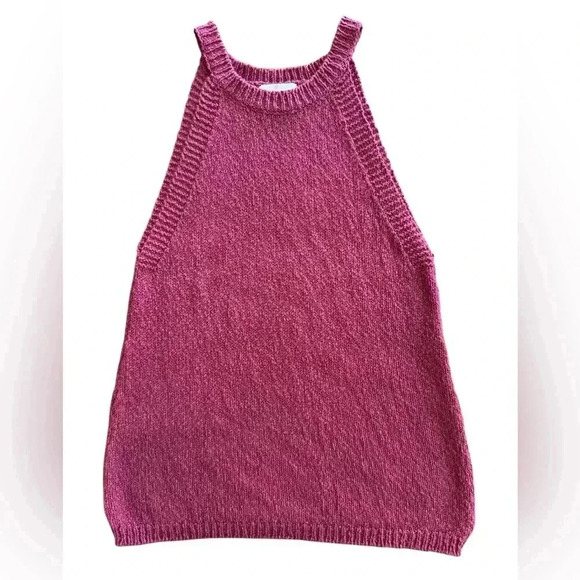 Anthropologie Maeve Knit Tank Halter Neckline Size Small Office Work Boho - Picture 1 of 4